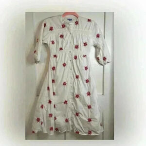 Gorgeous Cotton Dress  with Sunburst Embroidery Size 16Y
